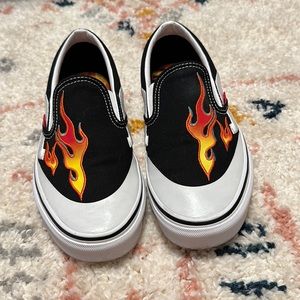 Flames Vans slip ons